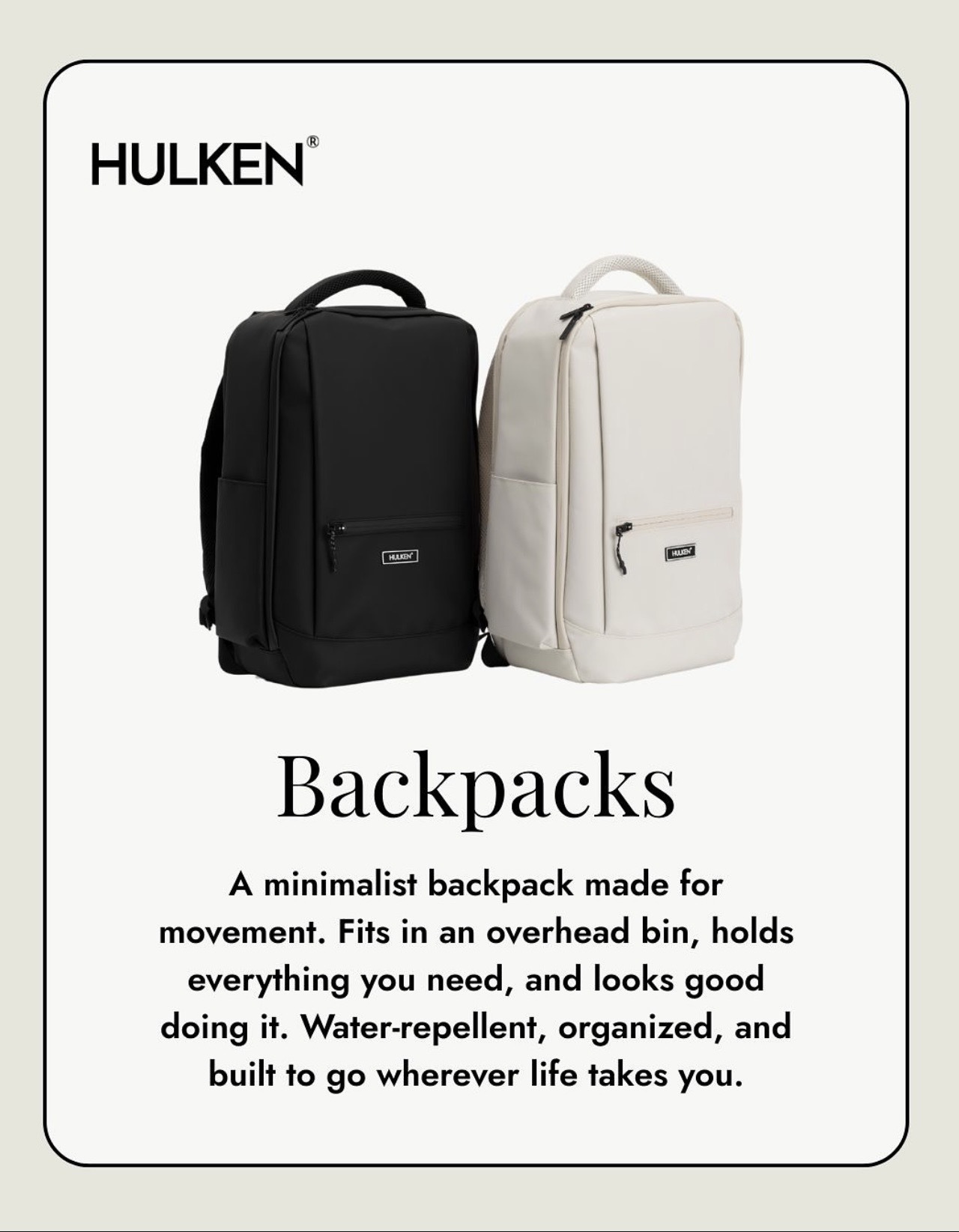 Hulken oversized rolling tote bag and accessories collection