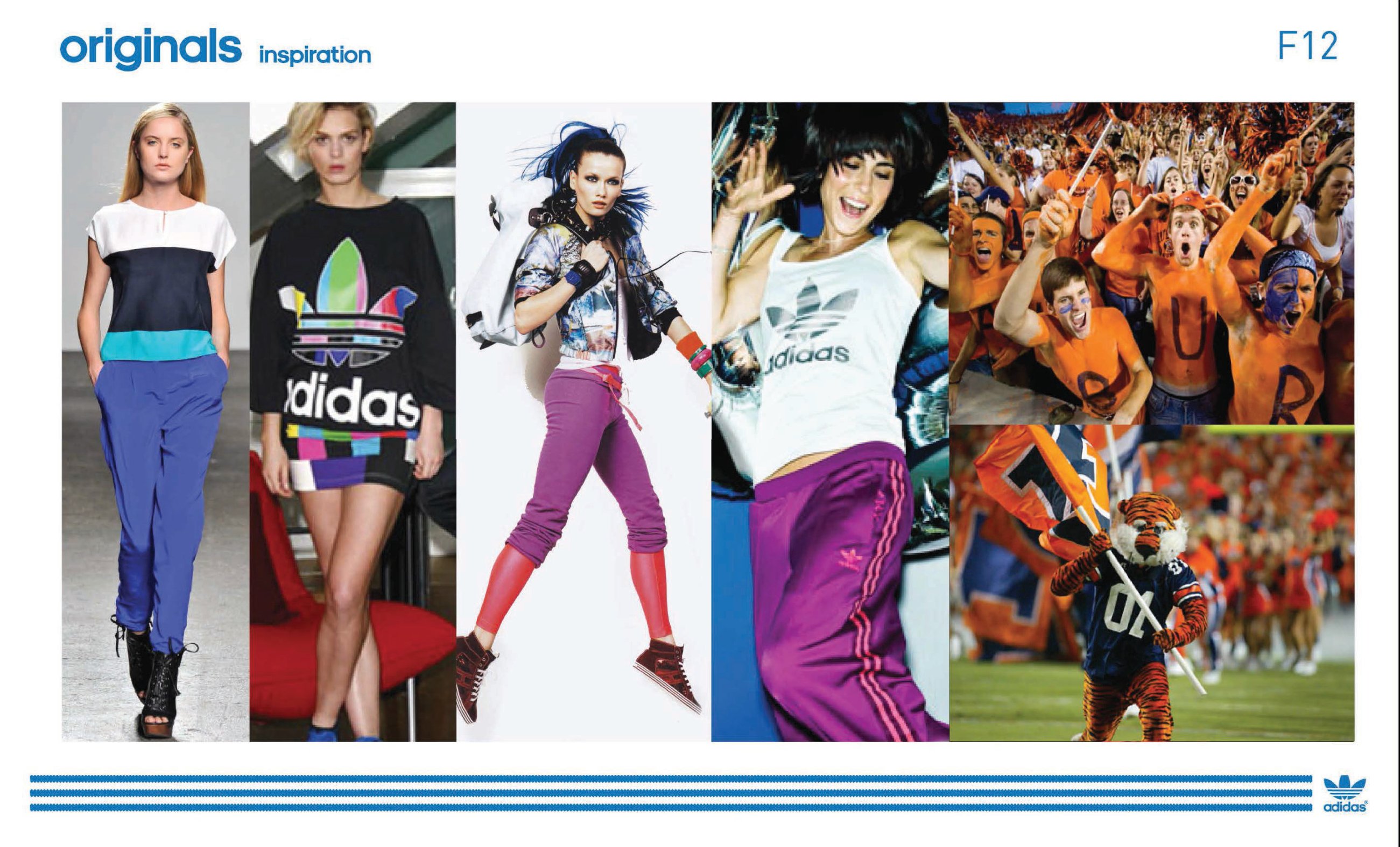 adidas: Originals inspiration and color-blocking board.